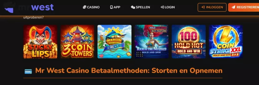 Mr West Casino Willkommensbonus bis zu 2000 Euro und 750 Freispiele